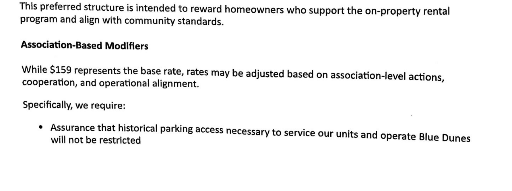 March 9, 2026 Club membership structure: $1,500 initiation, $159 per month, 50% discount for Lodging program homeowners, and Association-Based Modifiers adjusting rates based on association-level actions, cooperation, and operational alignment